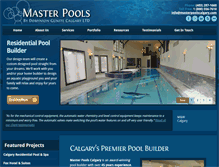 Tablet Screenshot of masterpoolscalgary.com